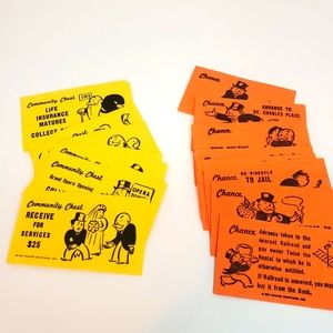 Monopoly 16 Chance and 16 Community Chest Cards Sets Replacement Parts‎